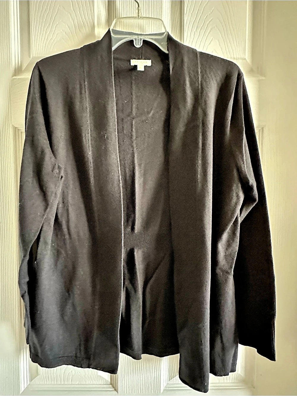 Talbots Open Front BLACK Cardigan, Size Medium, NEW WITHOUT TAG